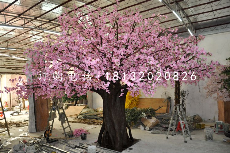 玻璃鋼桃花，仿真大樹