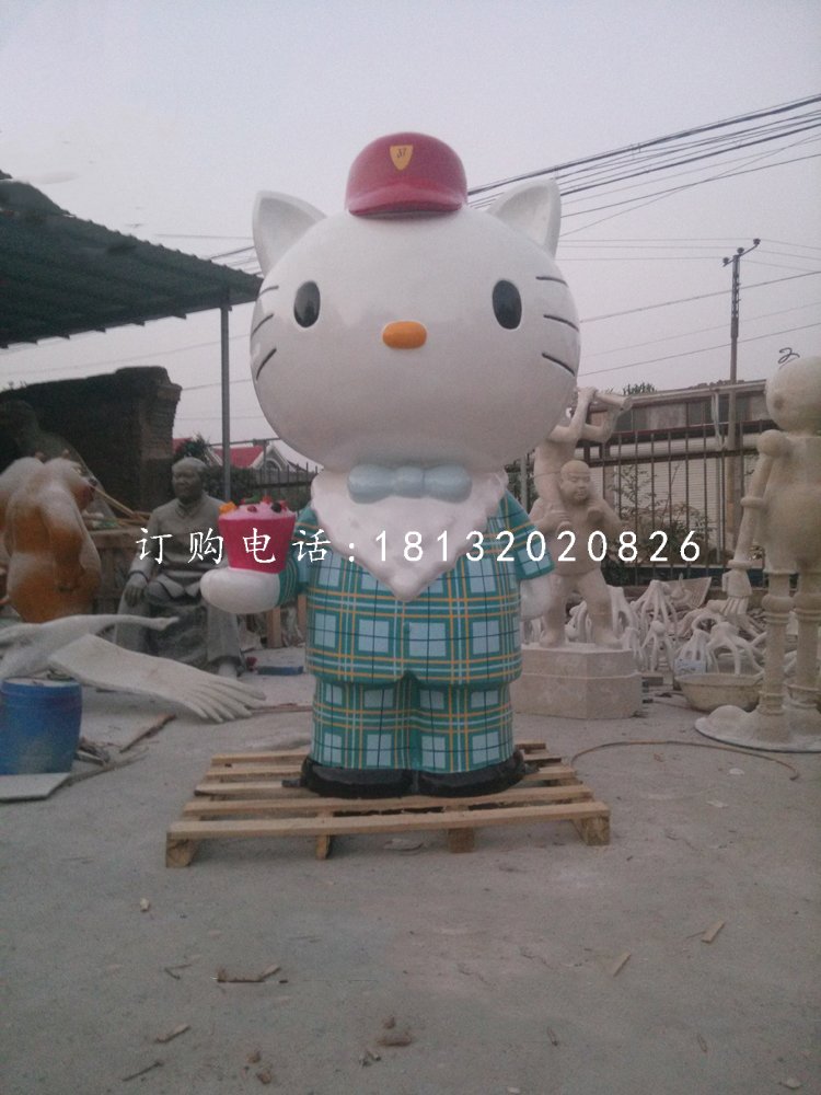 hellokitty雕塑，玻璃鋼卡通雕塑