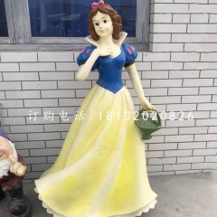 玻璃鋼卡通人物，白雪公主雕塑