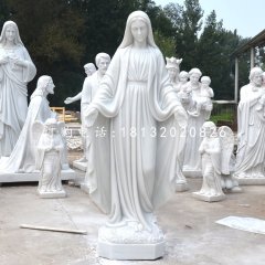 圣母石雕，漢白玉教堂人物雕塑