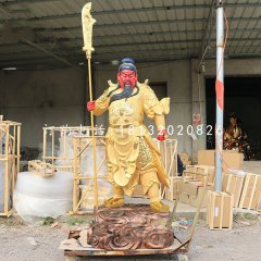 關圣帝君雕塑，玻璃鋼仿銅雕塑