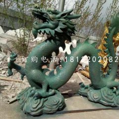 玻璃鋼龍雕塑，玻璃鋼噴漆雕塑