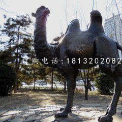 玻璃鋼駱駝雕塑，仿銅動物雕塑