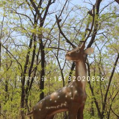 梅花鹿雕塑，公園仿真動物雕塑