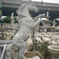 青石立馬雕塑，廣場石雕馬