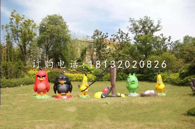 憤怒的小鳥雕塑，玻璃鋼卡通雕塑