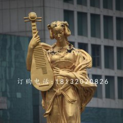 樂妓雕塑，廣場人物銅雕