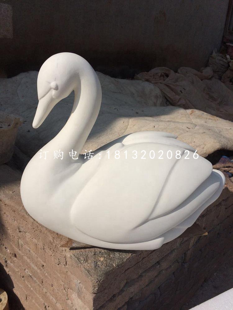 白天鵝雕塑，漢白玉動物