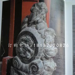 抱鼓石，青石仿古雕塑