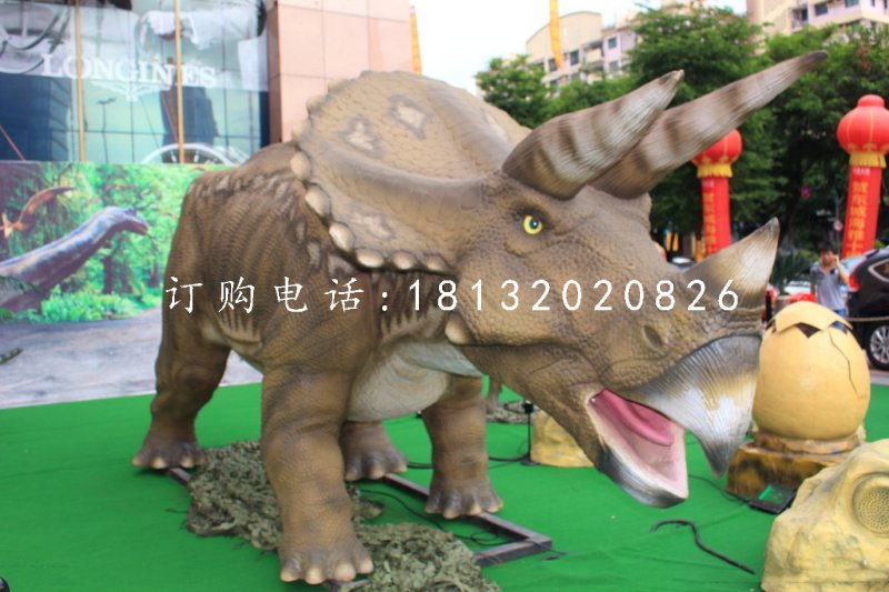 玻璃鋼動物，公園恐龍雕塑 (3)