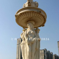 西方人物石噴泉，廣場景觀石雕