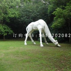 長頸鹿石雕，公園動物石雕