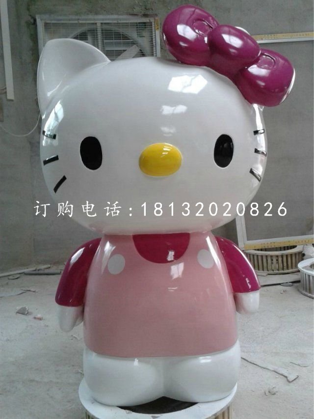 玻璃鋼hellokitty雕塑，卡通擺件 (2)