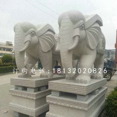 大理石大象，廣場動物石雕