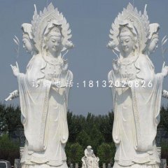 三面觀音石雕，大理石佛像