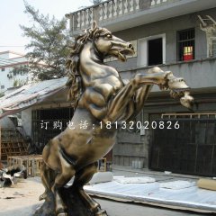 玻璃鋼仿銅立馬，廣場動物雕塑