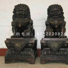 小型銅獅子，北京獅銅雕