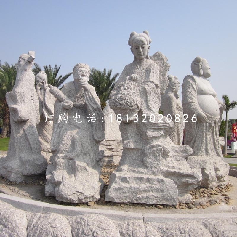 八仙石雕，公園神仙石雕