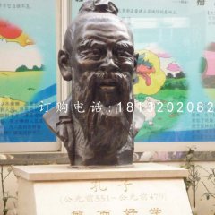 孔子頭像銅雕，古代名人銅雕