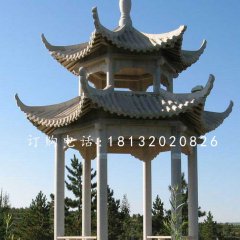 涼亭石雕，公園石亭子