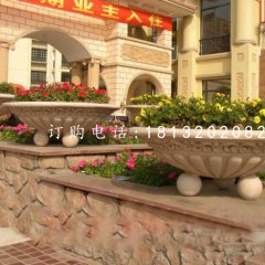 小區石花盆，景觀石雕