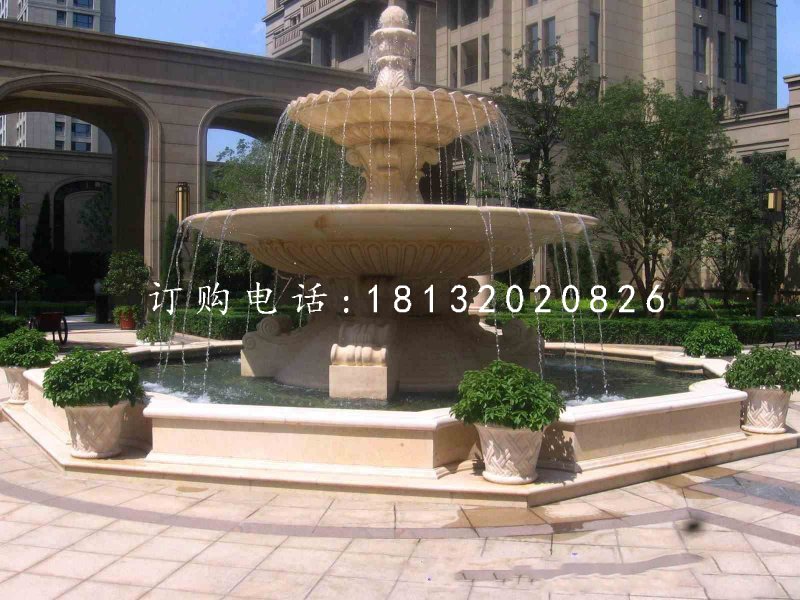 小區噴泉石雕，景觀石雕