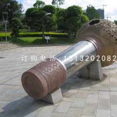 不銹鋼話筒雕塑，公園景觀雕塑