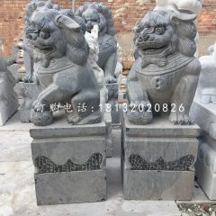 青石仿古石獅子，看門石桌石雕