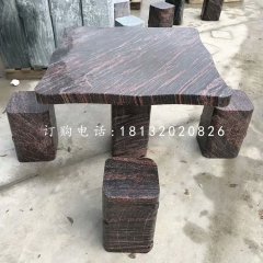 石雕方桌凳，公園桌凳石雕
