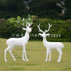 樹枝梅花鹿，玻璃鋼抽象動物雕塑