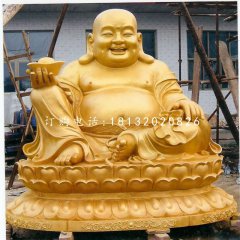 坐式彌勒佛，銅雕佛像