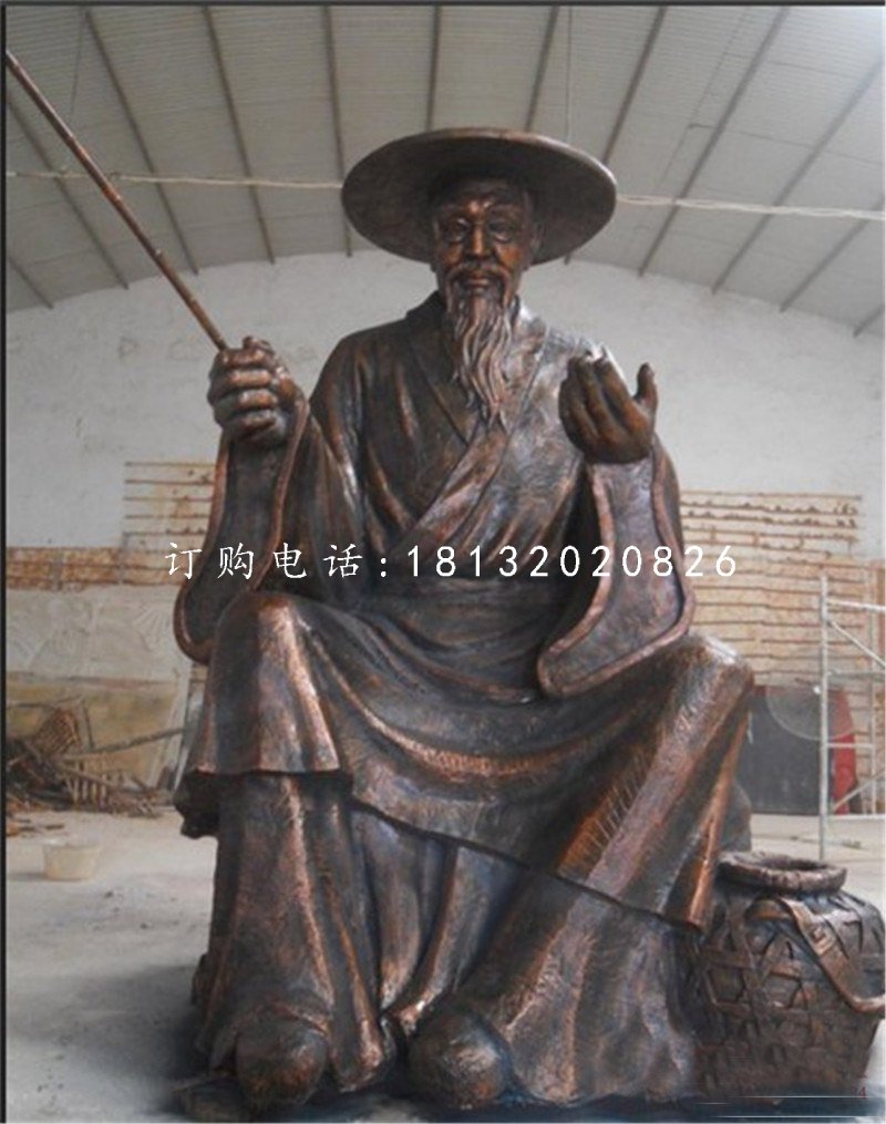姜太公銅雕，古代人物銅雕