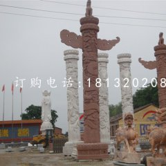 華表石雕，花崗巖柱子石雕