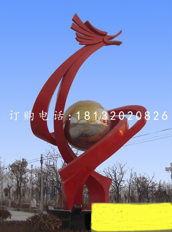 不銹鋼龍騰雕塑，廣場抽象龍雕塑