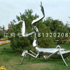不銹鋼螳螂雕塑，公園昆蟲雕塑