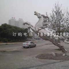 立馬成功雕塑，廣場不銹鋼雕塑