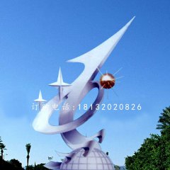 超越雕塑，校園景觀不銹鋼雕塑