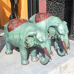 青銅小象銅雕，動物銅雕