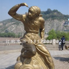 筋斗云和孫悟空銅雕，公園景觀銅雕