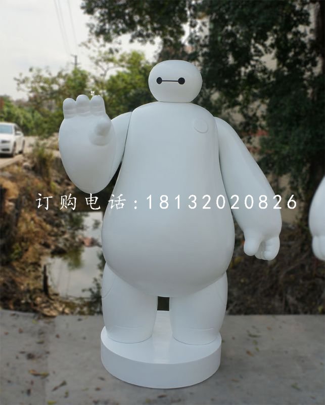 玻璃鋼大白，卡通人物雕塑