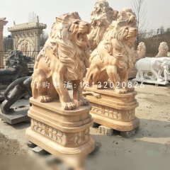 西洋獅石雕，歐式石雕獅子