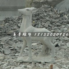 小鹿石雕，青石小鹿石雕