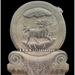 石雕門墩，仿古石墩