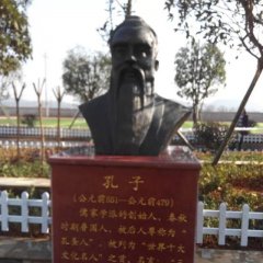 孔子銅雕像，校園名人銅雕