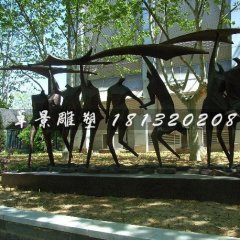 抽象人物銅雕，廣場景觀銅雕