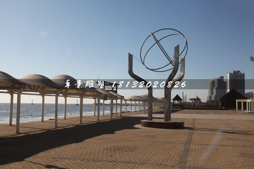 托起地球雕塑，不銹鋼廣場雕塑