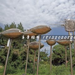 不銹鋼魚雕塑，公園景觀不銹鋼雕塑
