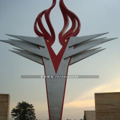 不銹鋼火炬雕塑，廣場不銹鋼雕塑