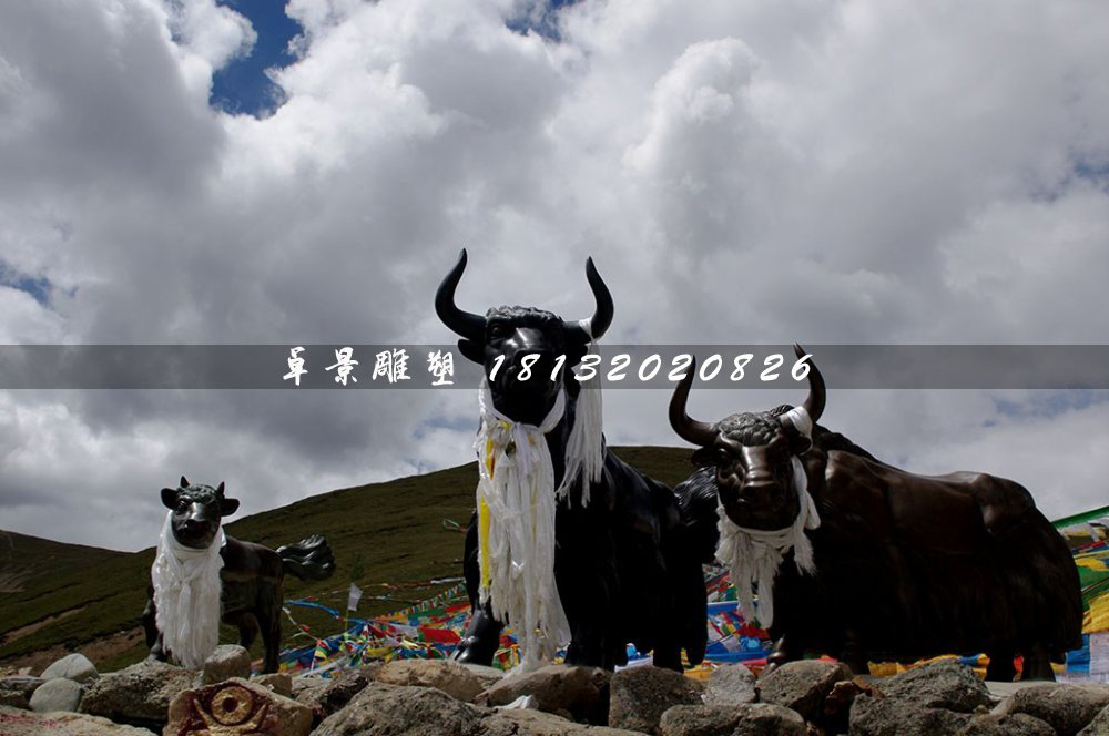 不銹鋼牦牛雕塑，不銹鋼草原雕塑
