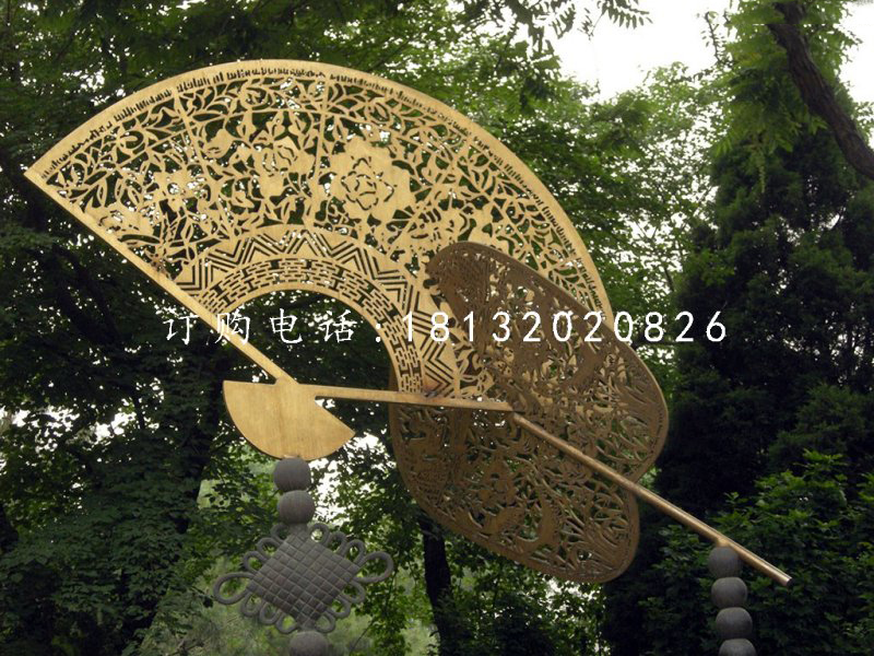 不銹鋼扇子雕塑，公園景觀不銹鋼雕塑